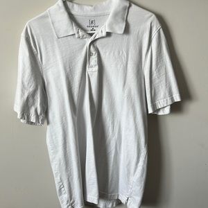 Men’s Medium White GEORGE Polo Shirt ShirtSleeve
